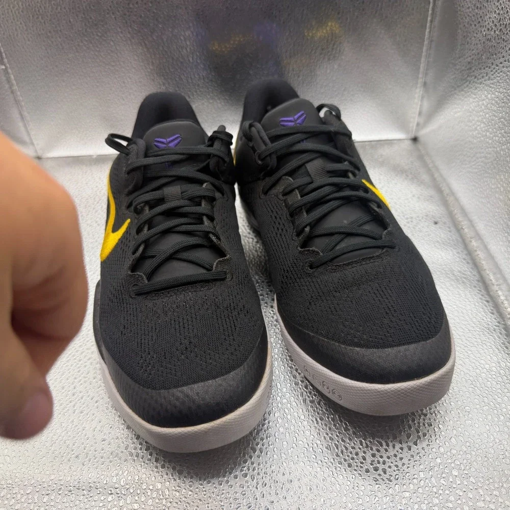 Size 5.5Y Nike Kobe 8 Protro Lakers Away Black‎ Kids Running Shoes FN0266-002
